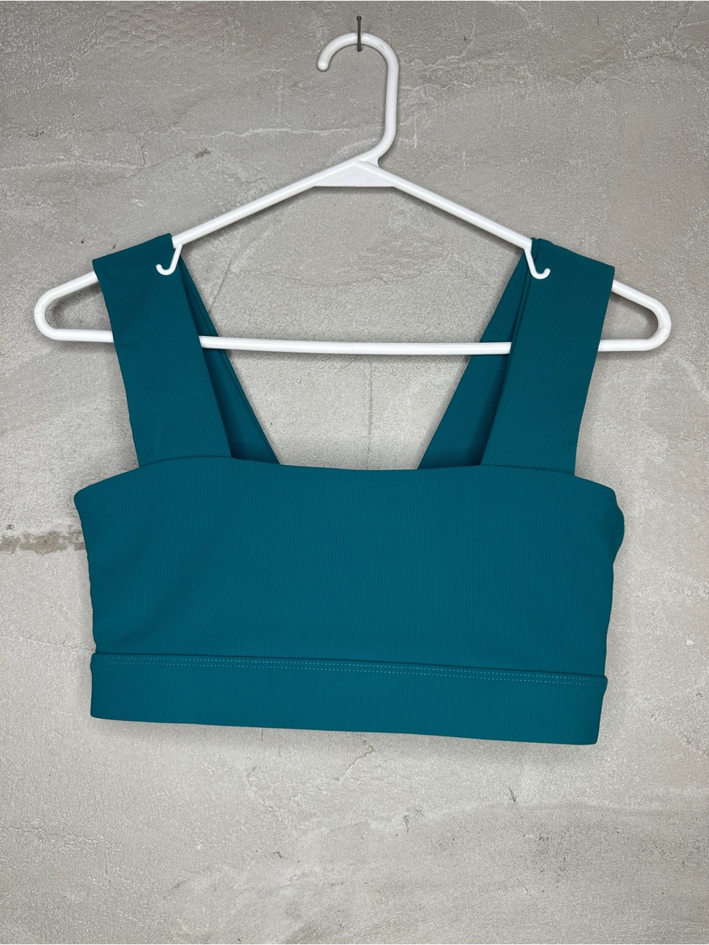 WILO The Label Teal Ribbed Sports Bra Crop Top Size M